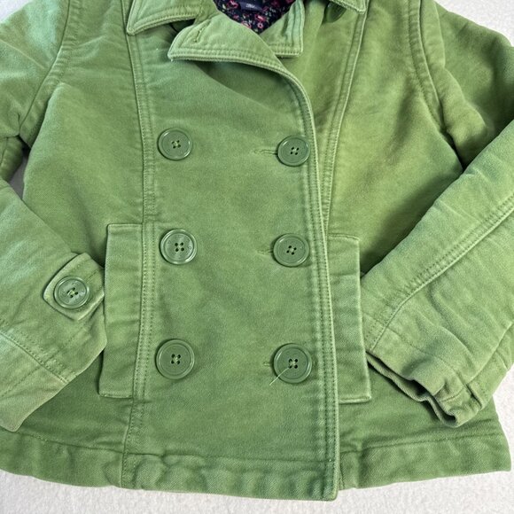 Gap Kids Blazer Double Breasted Jacket Granola Girl Boho Size 8 Green - Picture 2 of 11